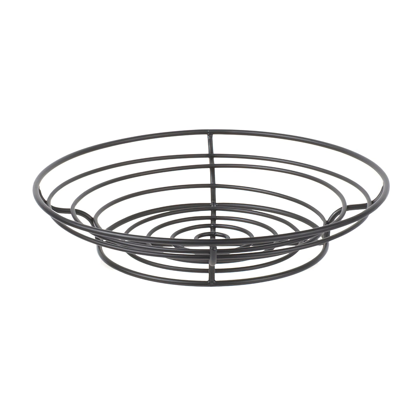 15" Round Black Wire Basket, 3" Deep (fits IR-502B, IR-503B)