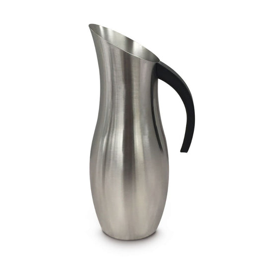 64 oz. Stainless Steel Pitcher with Handle, (69 oz. rim-full), 3.8" Top Dia., 11.75" Tall, G.E.T. Copper Drinkware