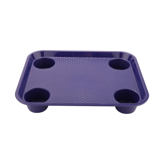 17" x 14" Fast Food Tray/w Holders (12 Pack)