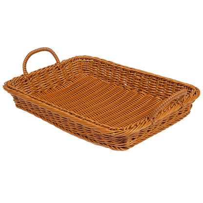 18" x 12.25" Rectangular Basket w/handle, 2.5" Deep