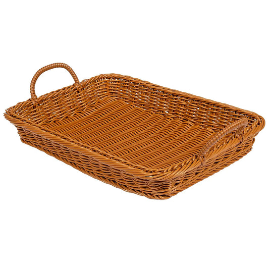 18" x 12.25" Rectangular Basket w/handle, 2.5" Deep