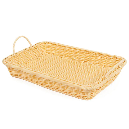 18" x 12.25" Rectangular Basket w/handle, 2.5" Deep