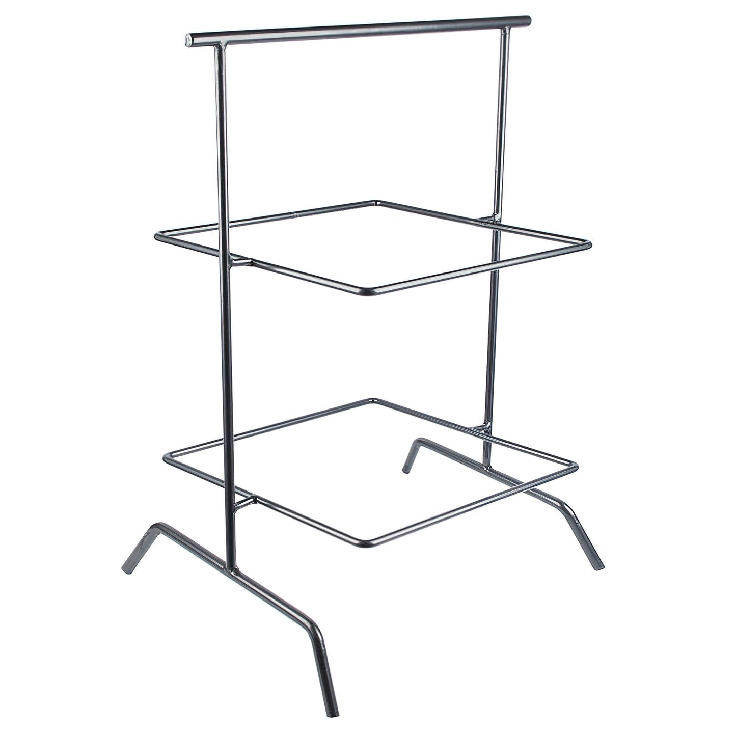 12" Gray Square 2-Tier Tilted Riser w/ Gun Metal FInish, 25" tall (fits IR-911, IR-912, BAMTRY-05)