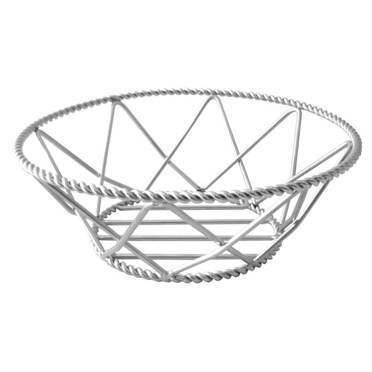 8" Round Braided Basket, 3" Tall